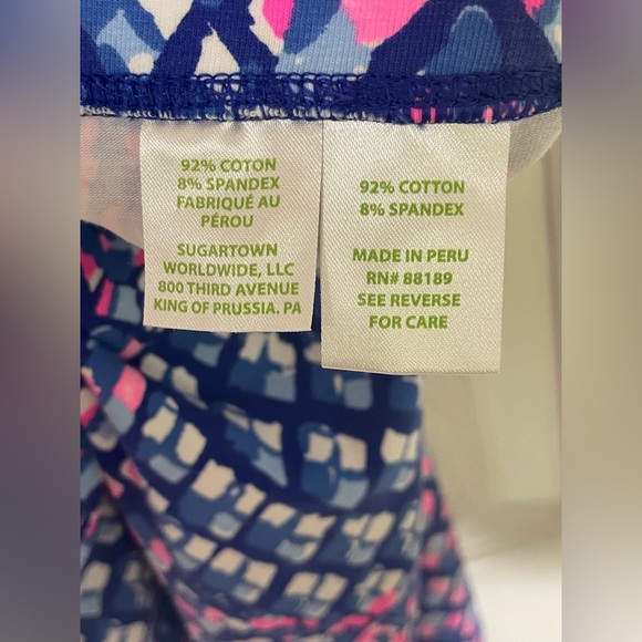 Lilly Pulitzer Leggings Pants Girls XL 12 14 Xlarge Cropped Preppy Vacation - Picture 7 of 9